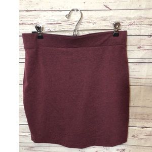 H&M basics maroon stretch mini skirt